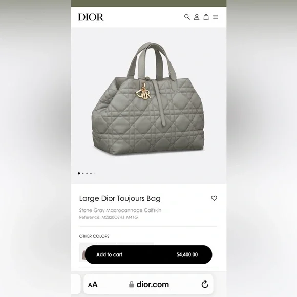 LADY DIOR Granville Cannage Satchel Bag Leather - Picture 13 of 13